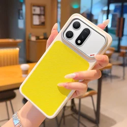 For Honor Win Turbo - Stylish PU Leather Texture Case with Electroplated Camera Lens Guard (Yellow)