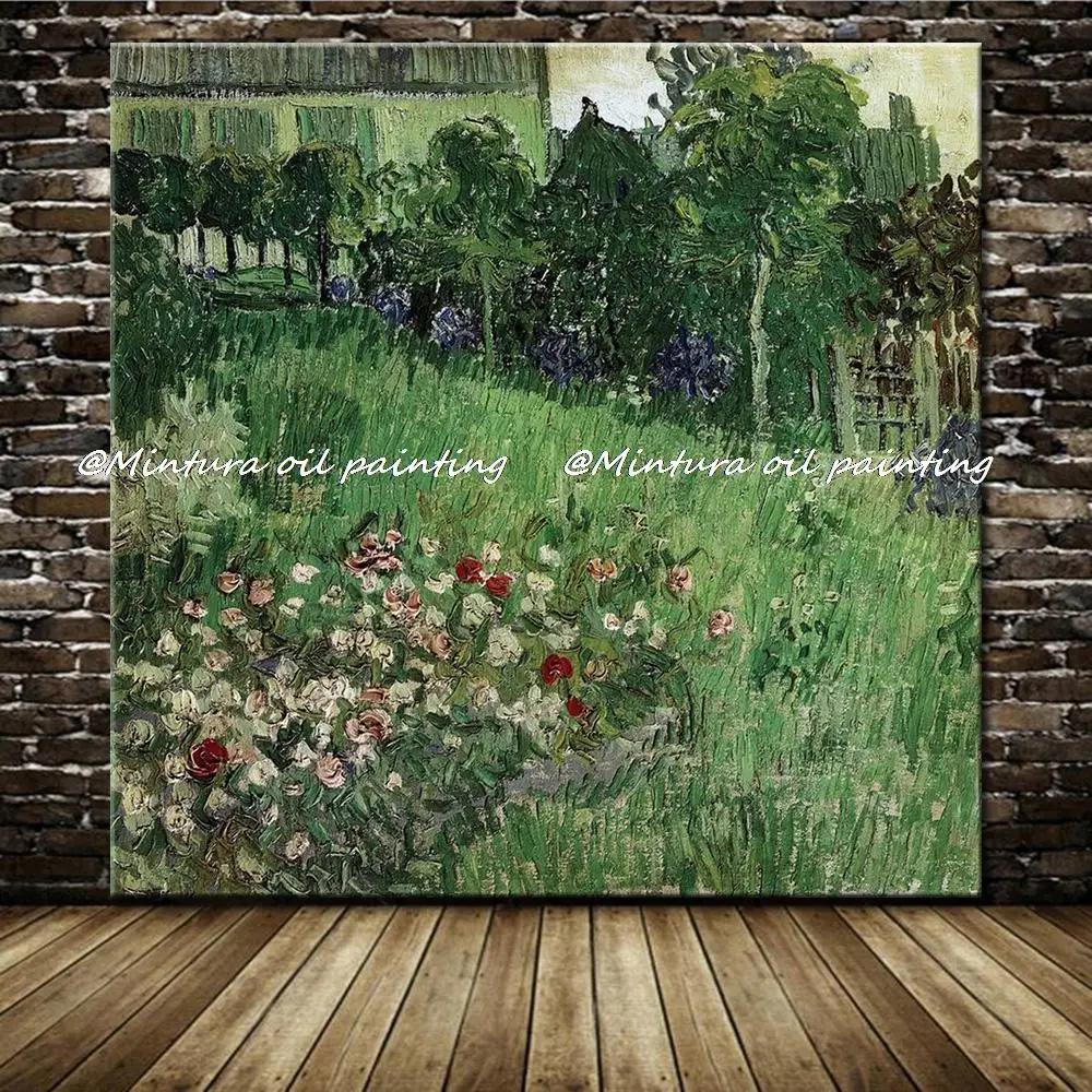 

Mintura Hand-Painted Vincent Van Gogh Oil Painting on Canvas,Reproduction Daubing's Garden Wall Art,Pictures for,Home Decoration