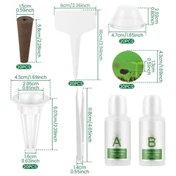 Hydroponic Seed Starter Kit with Enhanced Water Retention (103PCS One Set)