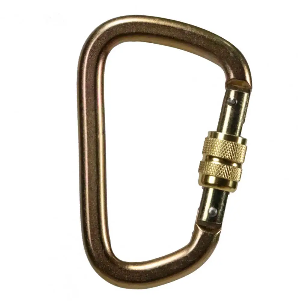 

Durable Anti-hooking Design Anti Rust Rock Climbing Carabiner Clip Camping Accessories Carabiner Hook D-shaped Lock