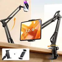 LISEN 360 Rotating Flexible Long Arms Phone Laptop Holder Desktop Bed Lazy Bracket Mobile Stand Support