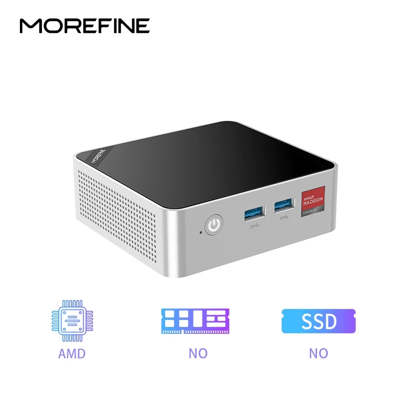 MOREFINE 미니 PC M7 AMD Ryzen R3-4300U WIN11PRO 데스크탑 컴퓨터 듀얼 채널 DDR5 RAM M.2 PCIE4.0 SSD WiFi6 BT5.3 노트북 게임용