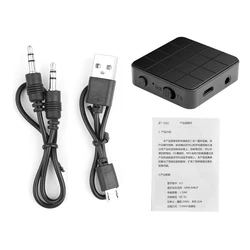 Wireless Stereo Bluetooth 5.0 Audio Receiver & Transmitter Adapter (Black)