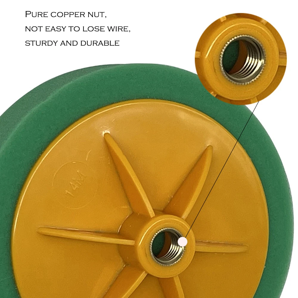 6-Inch Fit M14 Car Polishing Sponge-Durable Rubber Polishing Wheel For Waxing & Detailing Ideal For Home Or Professional Use car polishing pad car polish pad car polishing sponge wool polishing pad polishing sponge set polishing wheel disc polishing wheel kit car glass polishing kit