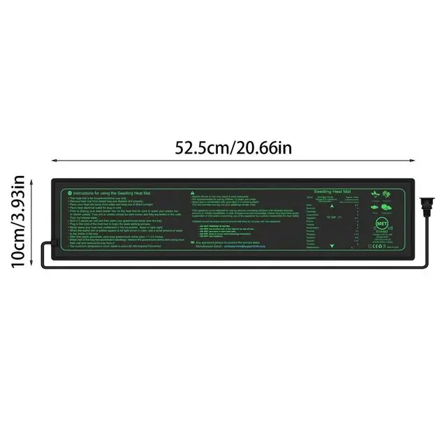Palánta Hő Szőnyeg Csemete A Vetőmag Indító Vízálló Tartós Csírázó Állomás Meleg Fűtőpadhoz - Image 6