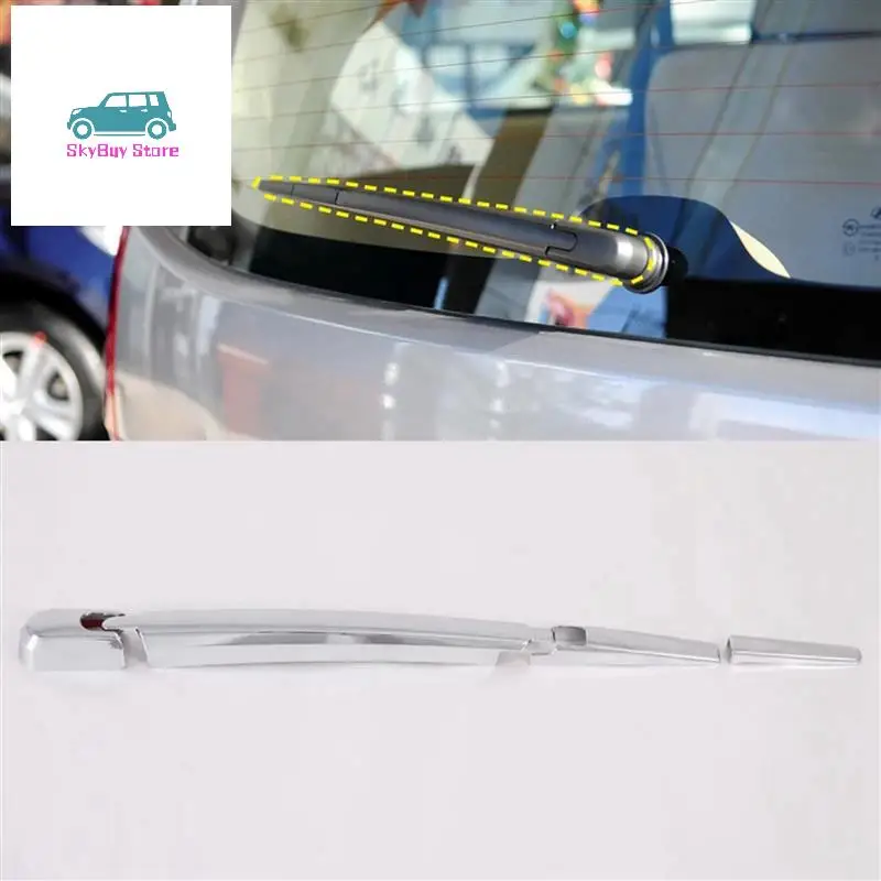 2X For Hyundai H-1 Grand Starex I800 Iload 2008- Exterior Accessories ABS Chrome Rear Window Wiper Cover Trim