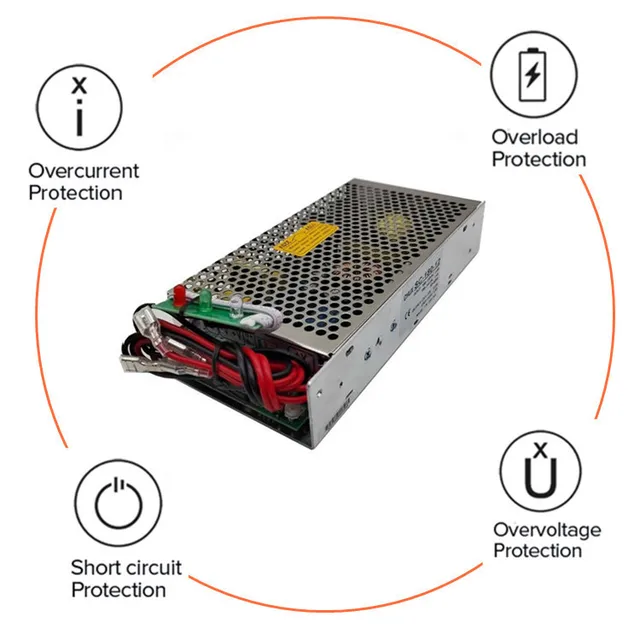 CLEUFWKO 180W 12V Schaltnetzteil - 13,8V Mit Ladefunktion SC-180-12V