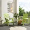 Adirondack Chair, Oversized Poly Lumber Fire Pit Chair with Cup Holder, 350Lbs Support Patio Chairs for Garden, Weather Resista 2
