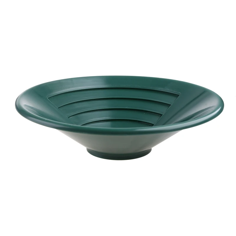 Outdoor 10-inch Gold Pan with Riffles Gold Basin Mining Pan for Gold Prospecting Portable Green L21C 5