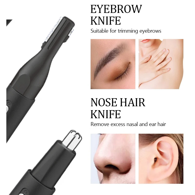 Kemei 6668 All In One Pen Nose Hair Trimmer For Men Women Electric Beard Trimmer Facial Body Eyebrow Ear Neckline Bikini Lines