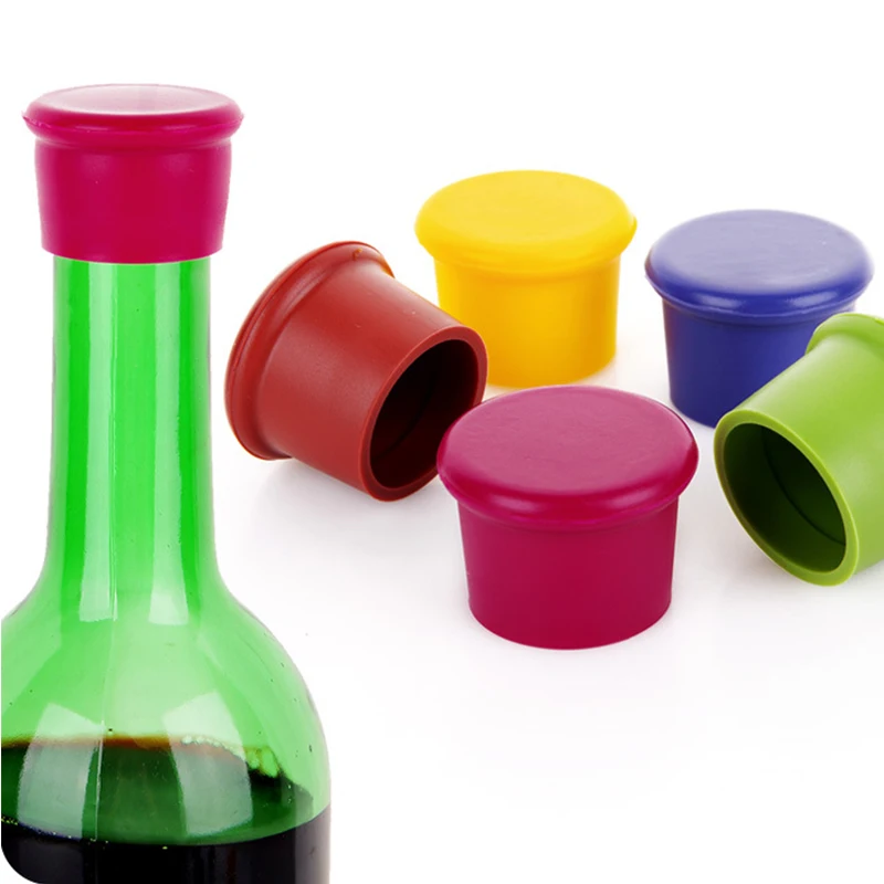 Wine Bottle Stopper Champagne Bottle Sealers Beverage Closures Bar Tools Food Grade Silicone