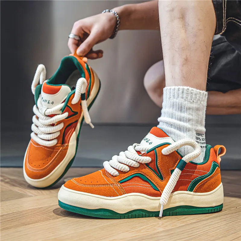 Designer Fashion Mens Skateboard Shoes Streetwear Hip hop Sneakers Men Casual Harajuku Vulcanized Shoes Men Original Sneakers