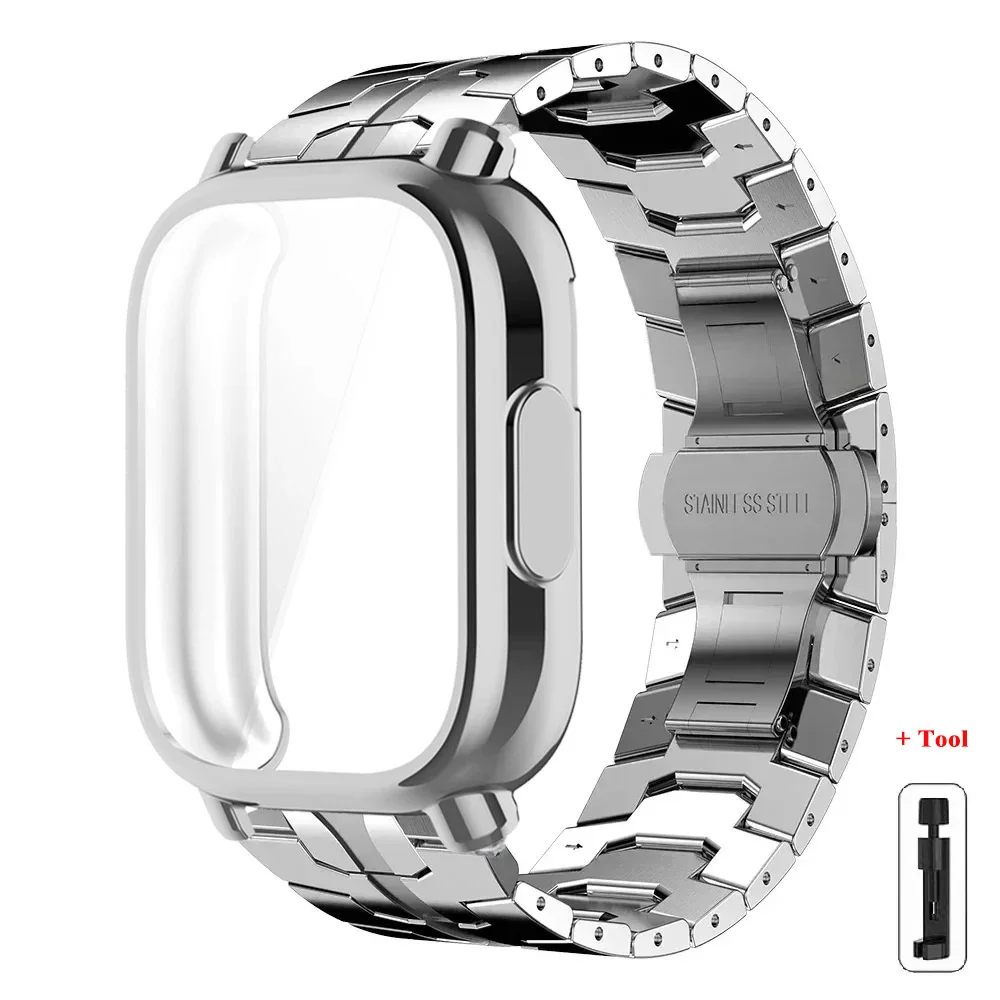 Luxury Metal Strap with TPU Soft Case - Premium Watchband Collection