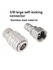 3/8 self-locking quick insertion 304 stainless steel quick connector bearing anti winding M22 Green Field Yili conversion quick 4