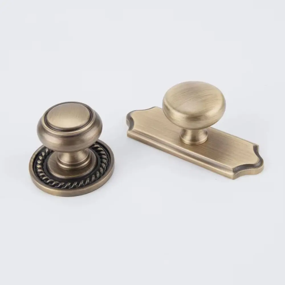 Nordic Brass Cabinet Pull Gold Round Single Hole Cabinet Door Handle Solid Brass Durable Wardrobe Pulls Furniture Hardware
