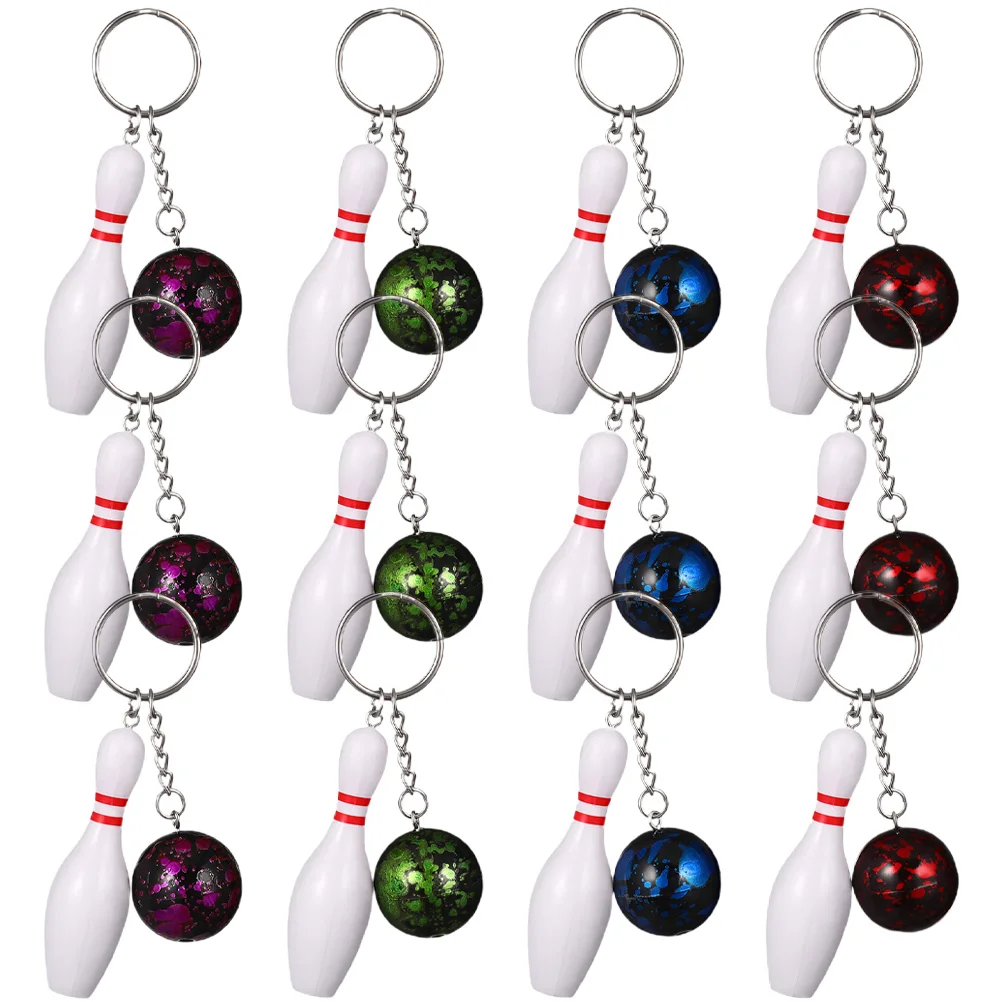 

Bowling Keychain Hanging Keychains Rings Decors Pendants Keepsakes Small Delicate Design Party Decorations