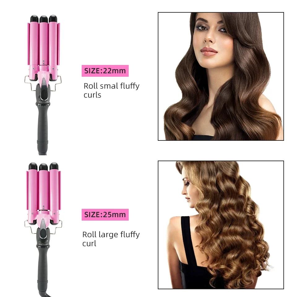 Professional Curling Iron Ceramic Triple Barrel Hair Curler Irons