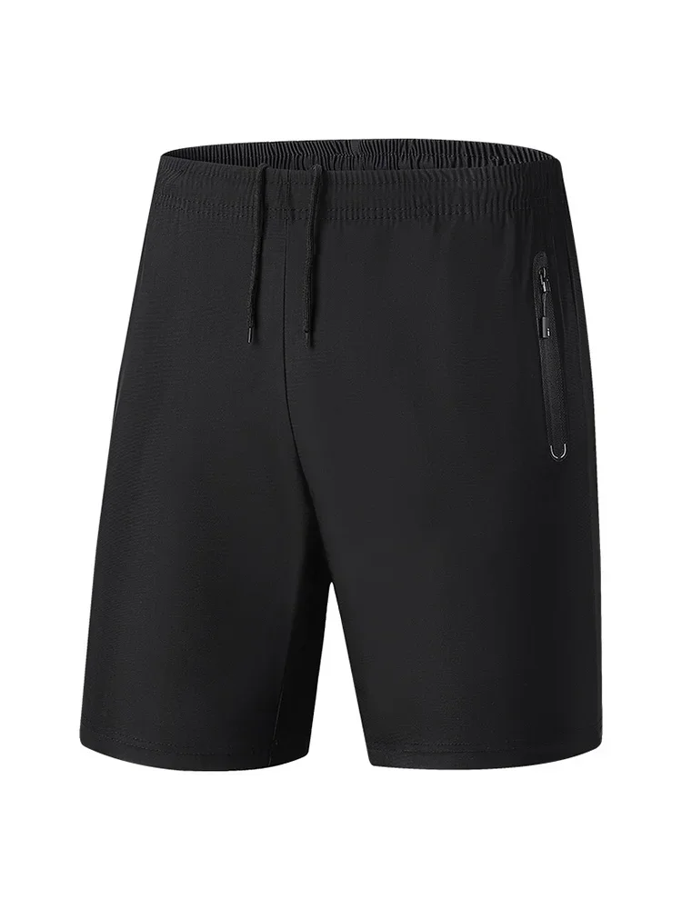 Plus Size Summer New Shorts Quick Dry Ice Silk Sporting Breeches 8xl 6xl Big Gray Black Nylon Spandex Short Pants Men's Clothing 2
