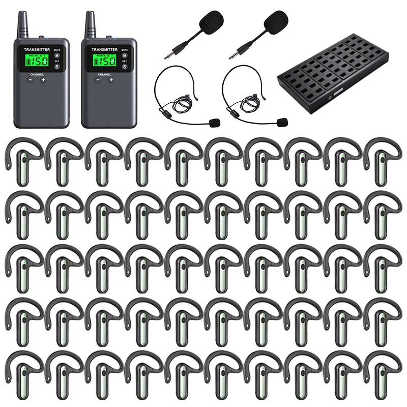 Wireless Whisper Tour Guide System M8 2.4G Audio Guide for Tourism Visit Teaching Training Church Translation Long Endurance