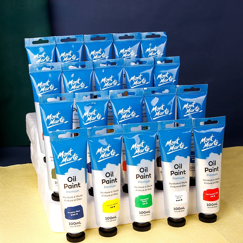 Vibrant Oil Paint Set - 100ml Quick-Drying & Waterproof Pigments for Creative Art Projects