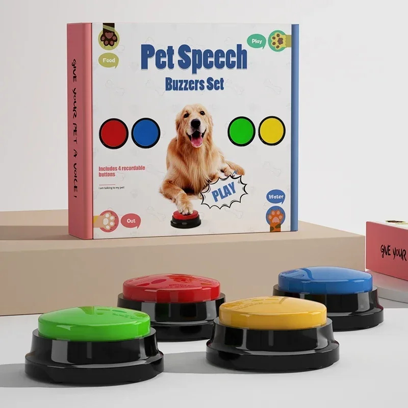 

Recordable Dog Training Buttons Pet Talking Toys Pet Interactive Toys Speech Buttons Pet Toys for Cats Dogs Interactive