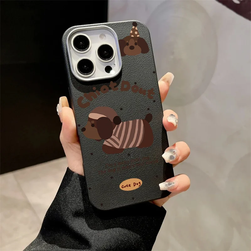 Korean Cute Puppy Print Soft Phone Case