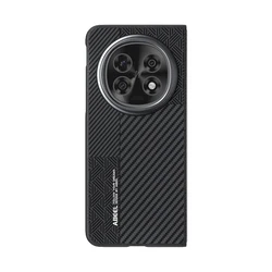 Luxury Carbon Fiber Magnetic Protective Phone Case - PU Leather Back Cover & Full Protection for Find N5 (Style 03)