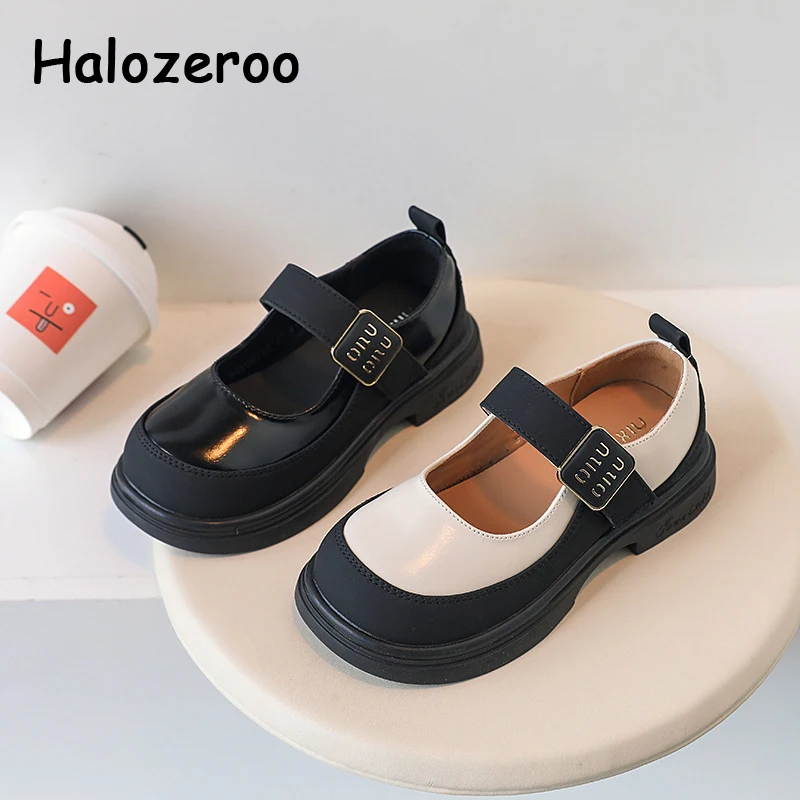 

New Kids Princess Shoes Baby Girls Black Leather Shoes Children Brand Flats Dress Shoes Sweet Fashion Shoes Mary Jane Autumn