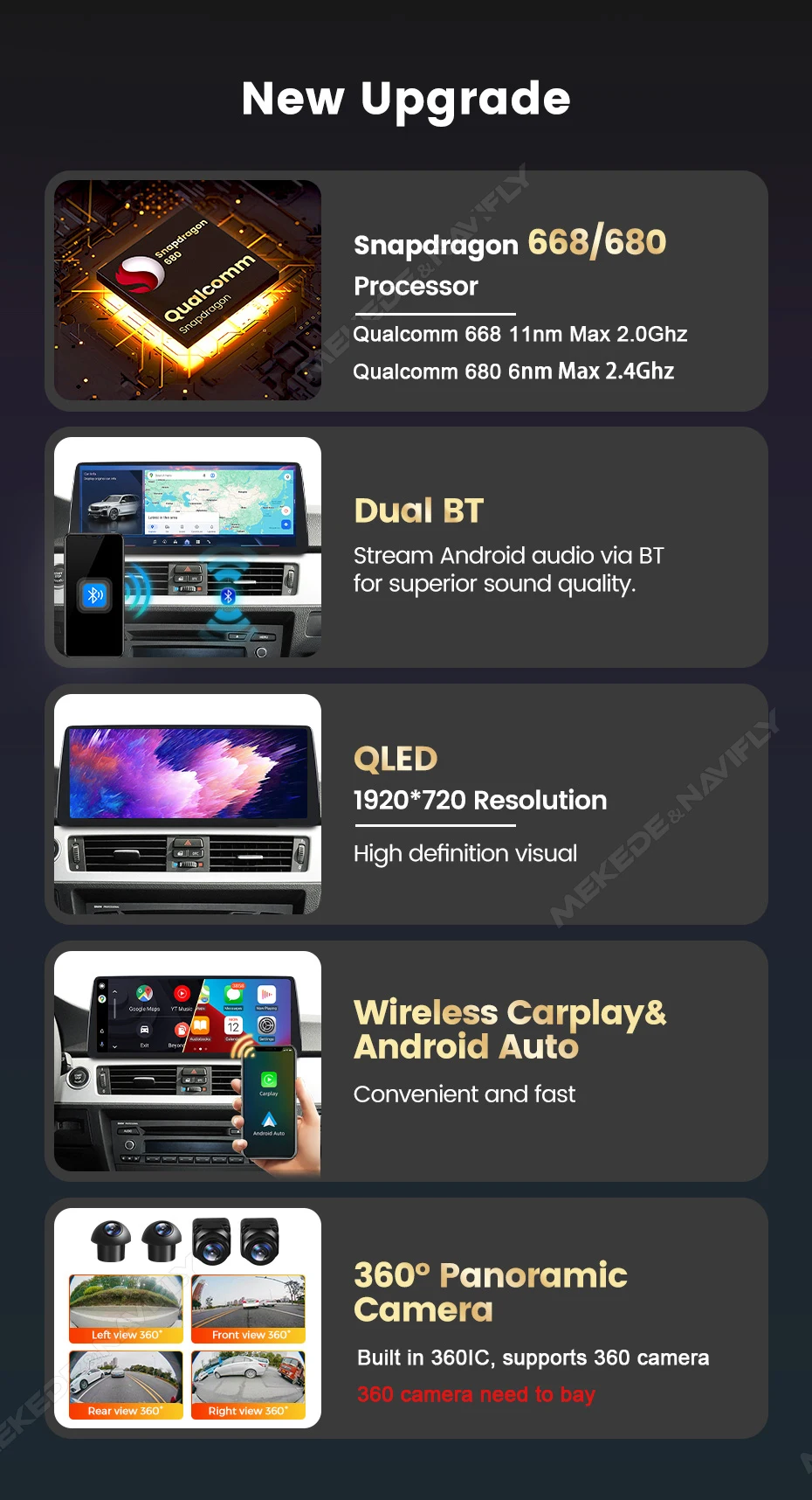 MEKEDE Android Autoradio Multimedia-Player für BMW 2er Serie F45 F46 2014-2018 NBT EVO GPS-Navigation Carplay Android Auto SD680 – Detail 3