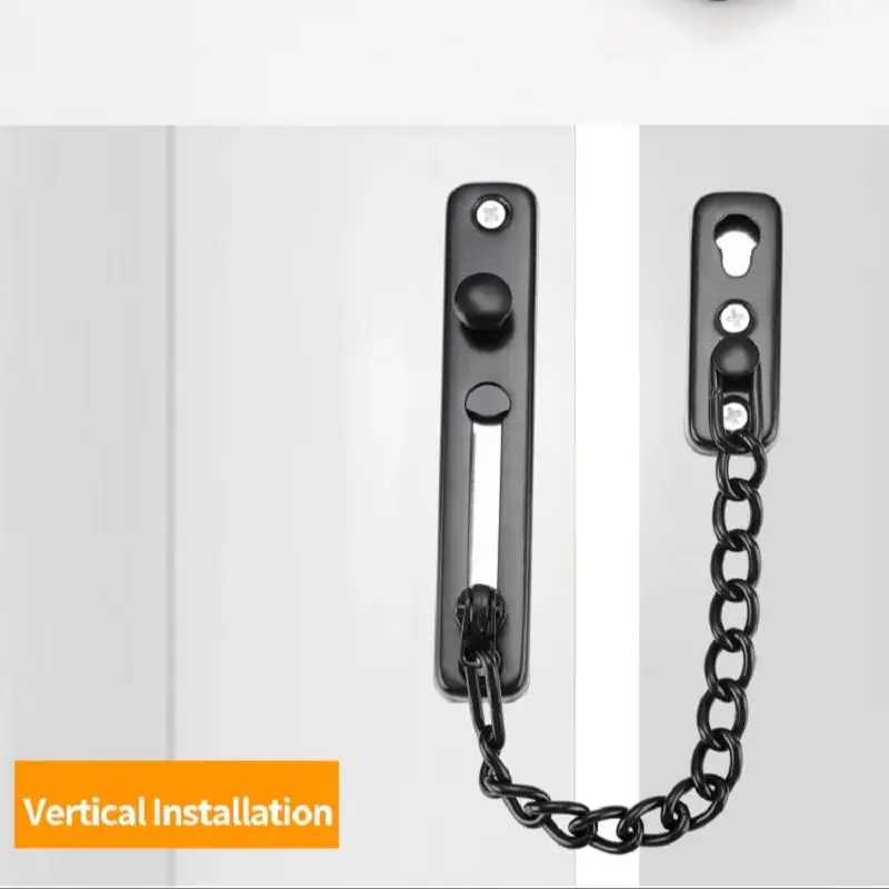Door Lock Latch 1PCS Stainless Steel Security Chain Anti-theft Door Latch Buckle For Home Hotel Apartment Screw Guard Accessorie