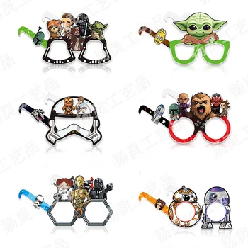 12pcs New Style Anime Stars Warsed Cartoon Party Decoration Paper Glasses Masks Photo Cosplay Prop Happy Birthday Party Suppl 1
