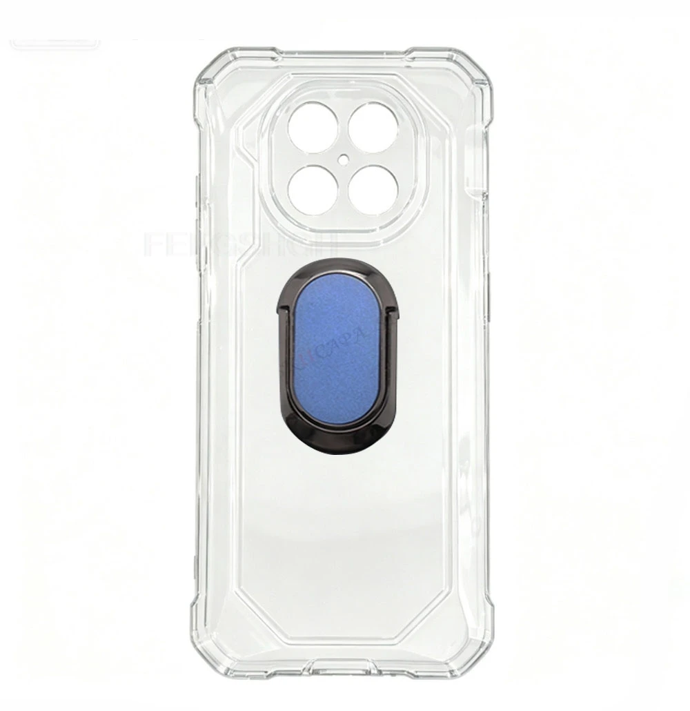 Durable Cubot KingKong ES5 Phone Cover with Back Ring Holder - TPU Soft Silicone Protective Case