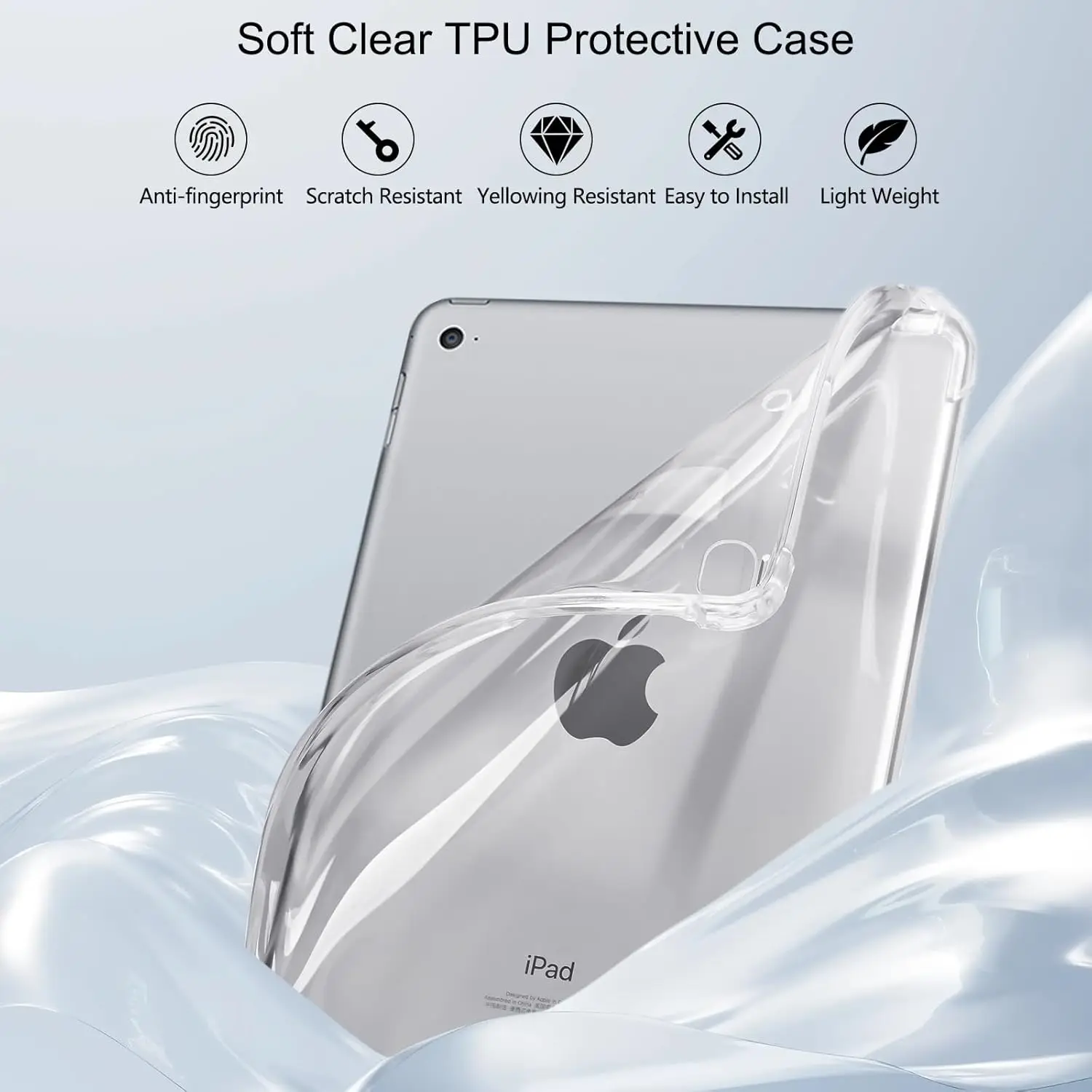 Clear Soft TPU Slim Lightweight Shockproof Back Cover Shell