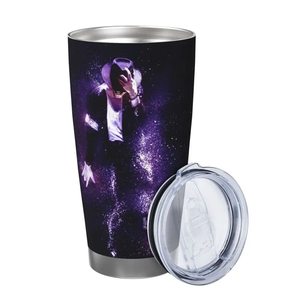 Michael Jackson Musicians Singers Dancers Stainless Steel Tumbler Vacuum Insulated Mug Thermal Cold Cup Straw With Lid 20oz