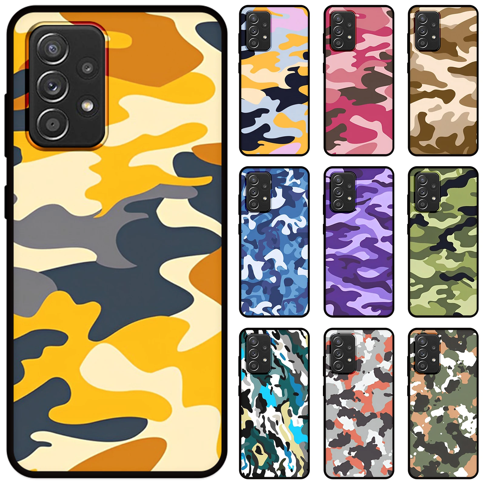 Custodia Per Telefono Personalizzata Per Xiaomi Redmi K40S A1 Mi 13 Note 12 10T Pro Plus Poco F4 M5S X5 C40 5G Stampa Militare Mimetica Soldato