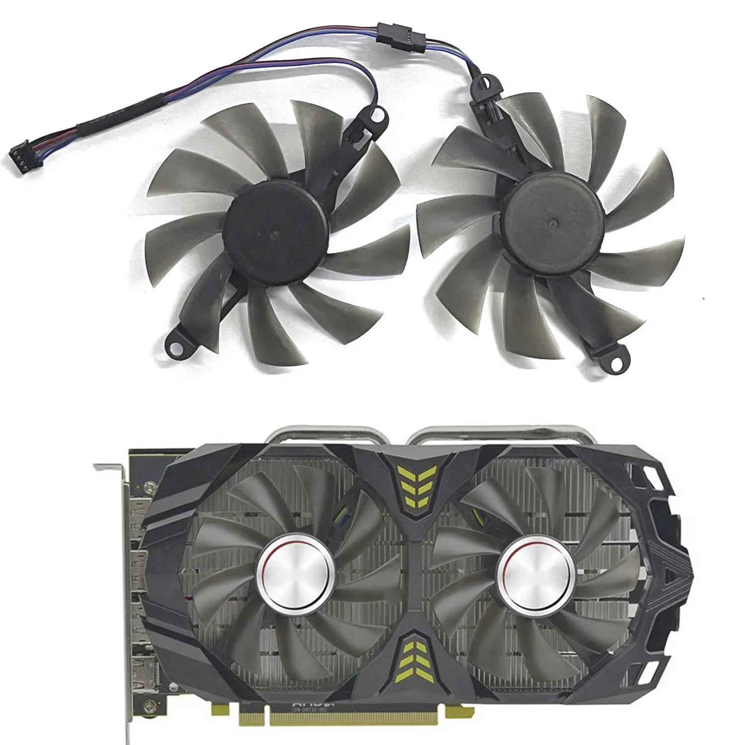 Conjunto 85 mm 6600m Gpu Cooler Ventilador de Placa Gráfica para Amd Afox Radeon rx 580 2048sp para Gtx1070ti Colorido Gaming Vga Substituir Pcs