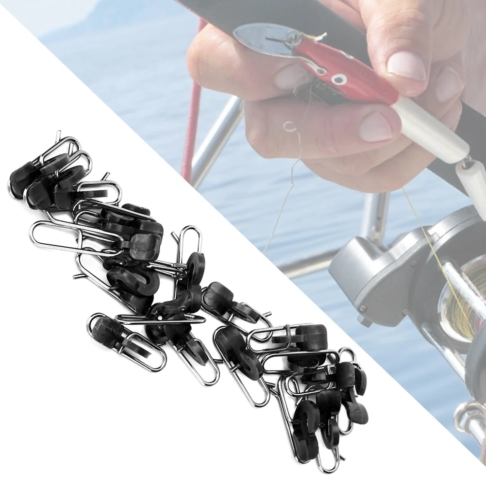 Fishing Bait Clip Stainless Steel Impact Bait Clip Sea Fishing Lure Outdoor Hook Decoupling Shank 30Pcs