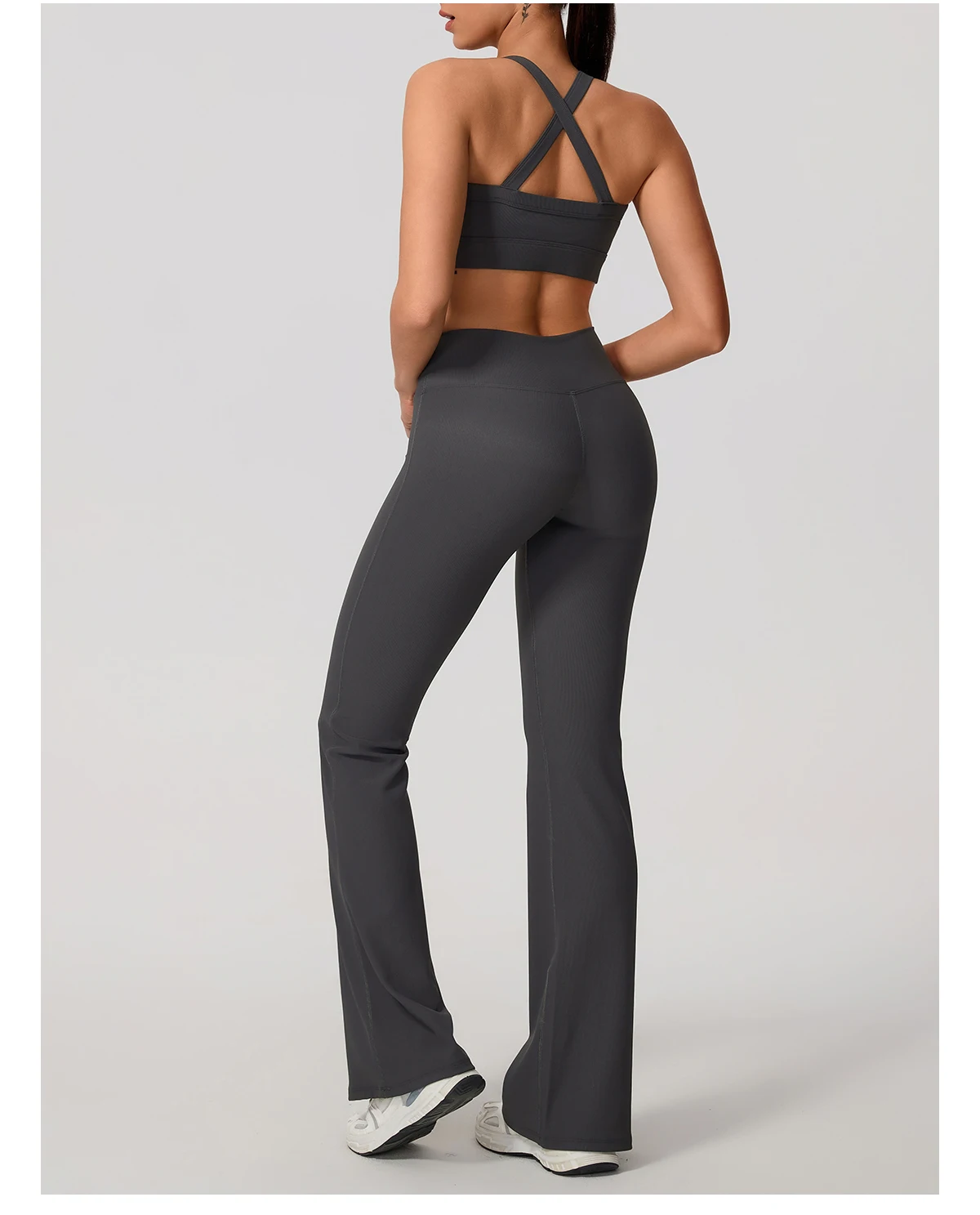 Ctenkevet Gerippter Sport-BH für Damen, Push-up-Yoga-Top, Lauf- und Fitness-BH – Damen-Sportunterwäsche mit überkreuztem Rücken – Detail 26
