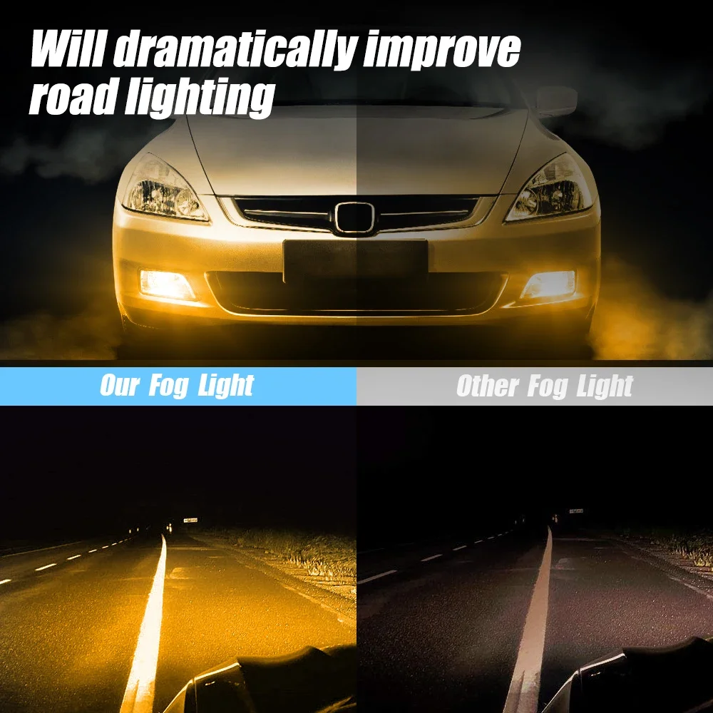 thumbnail image 2 of Fog Lights Assembly Compatible With 2003-2007 Honda Accord 4Door Sedan 2004-2008 Acura TL Fog Light Replacement With Halogen Bulbs Clear Lens Switch 2 of 10