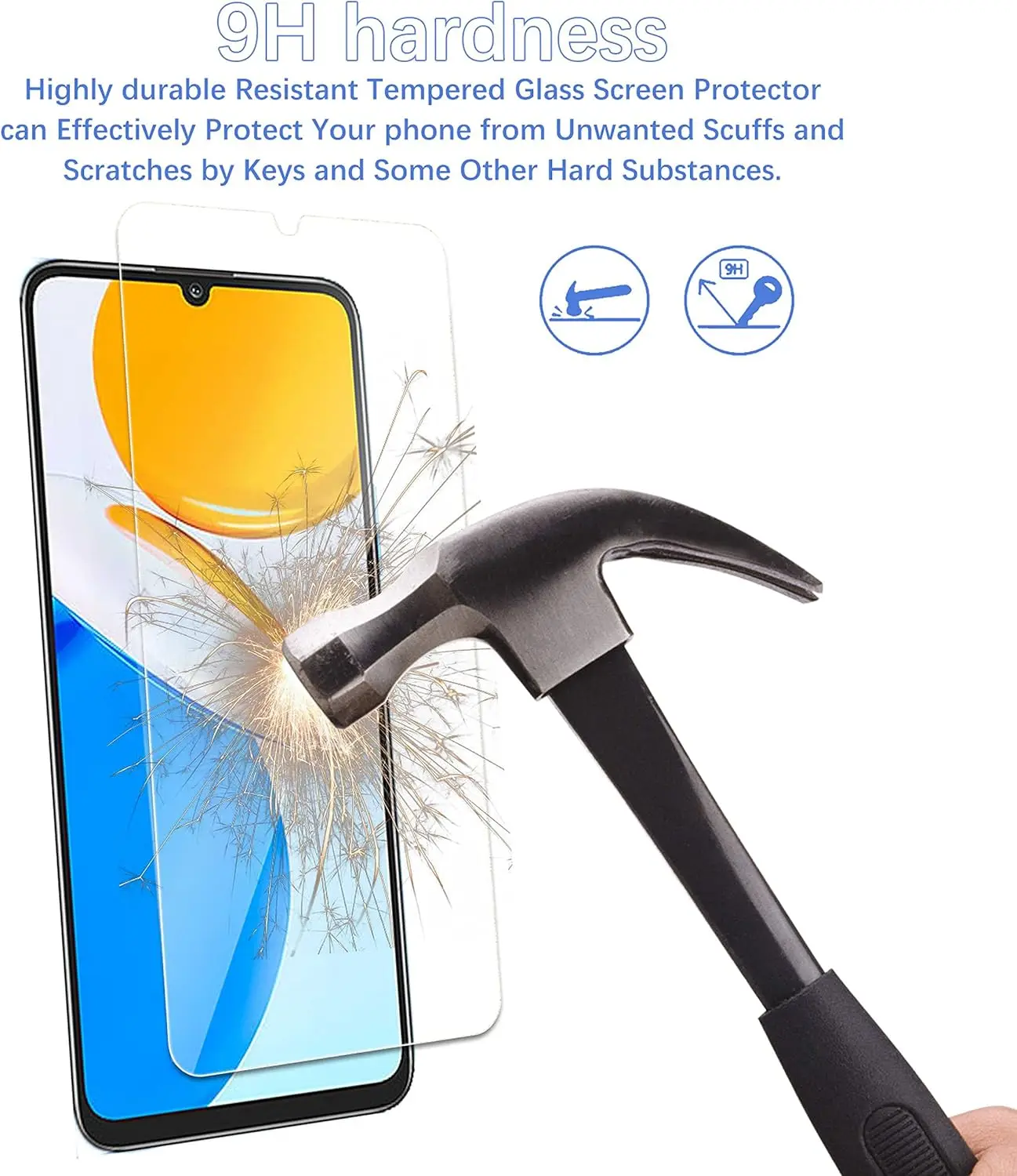 Premium Tempered Glass Screen Protector Film - 1/4 Pack