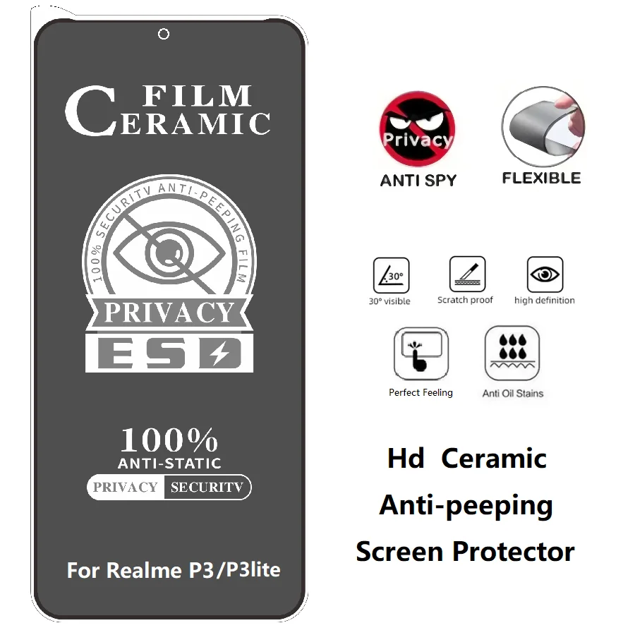Ceramic Privacy & Anti-Shatter Screen and Lens Protector Set