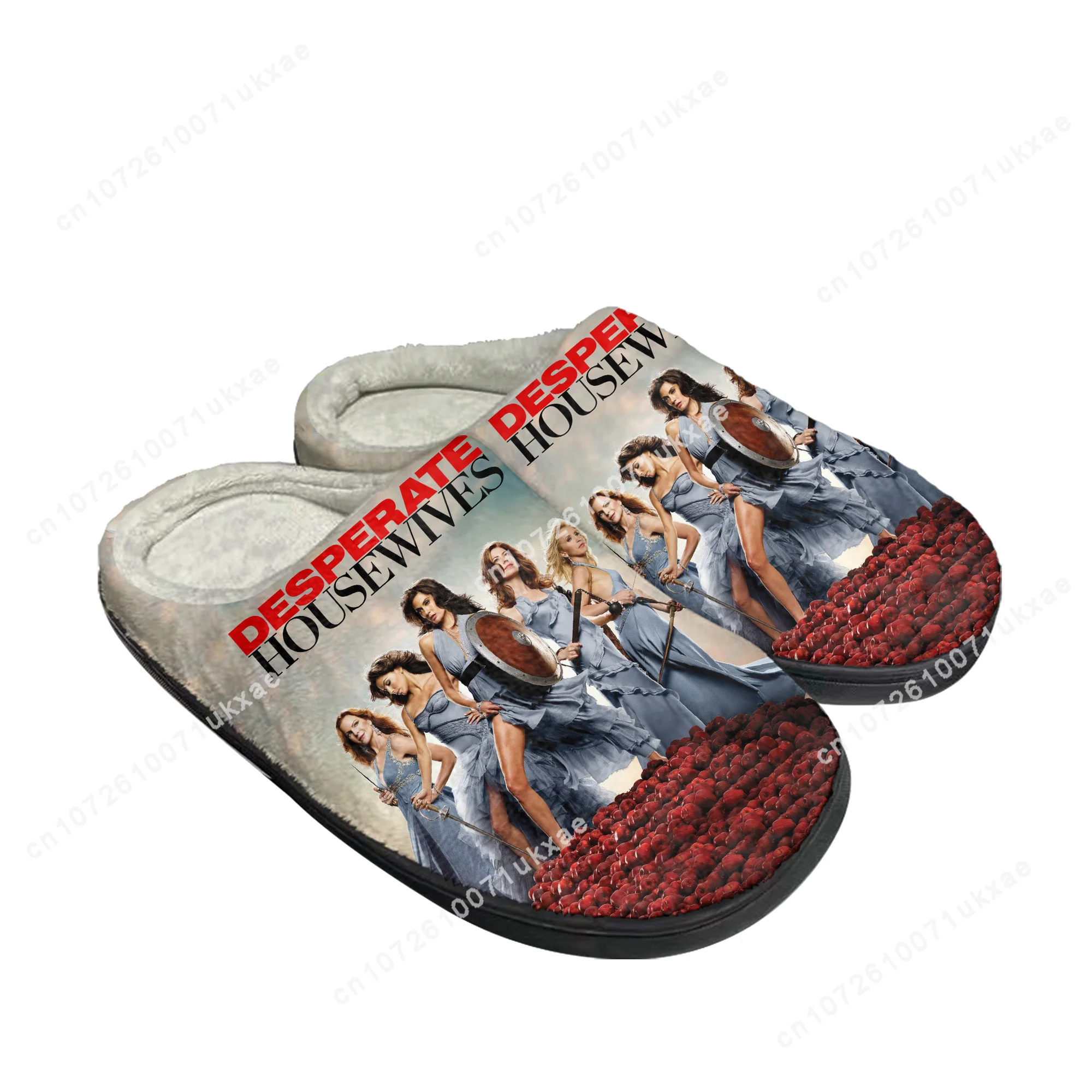 

Desperate Housewives Home Cotton Slippers Mens Womens Plush Bedroom Casual Keep Warm Shoes Thermal Slipper Customized DIY Shoe