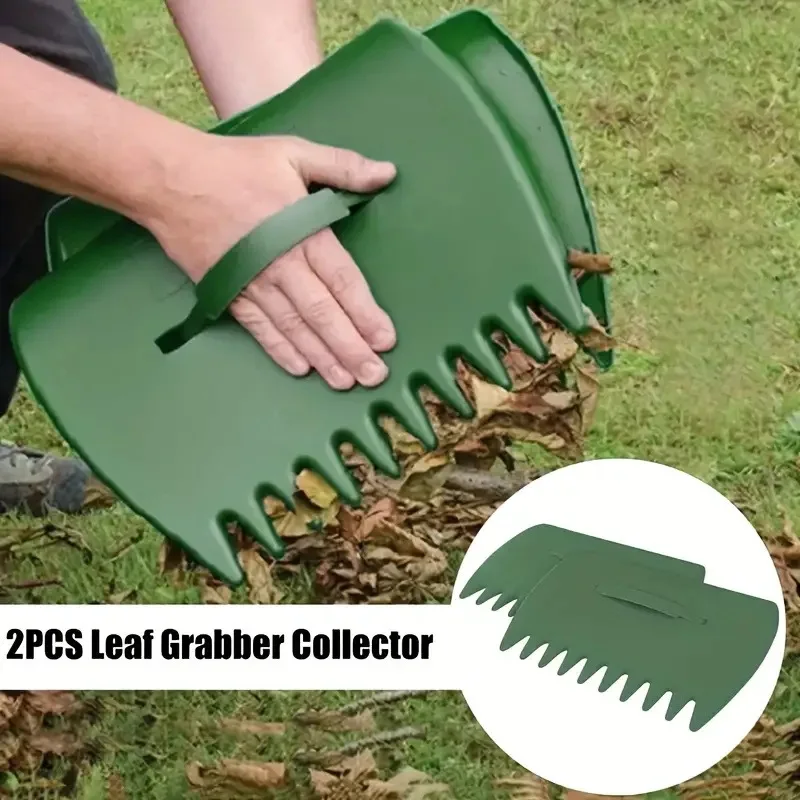 1Pair Outdoor Garden Leaf Hand Rakes Rubbish Pick Up Claws for Yard Garden Cleaning Collector Waste Rubbish Grabber Garden Yard