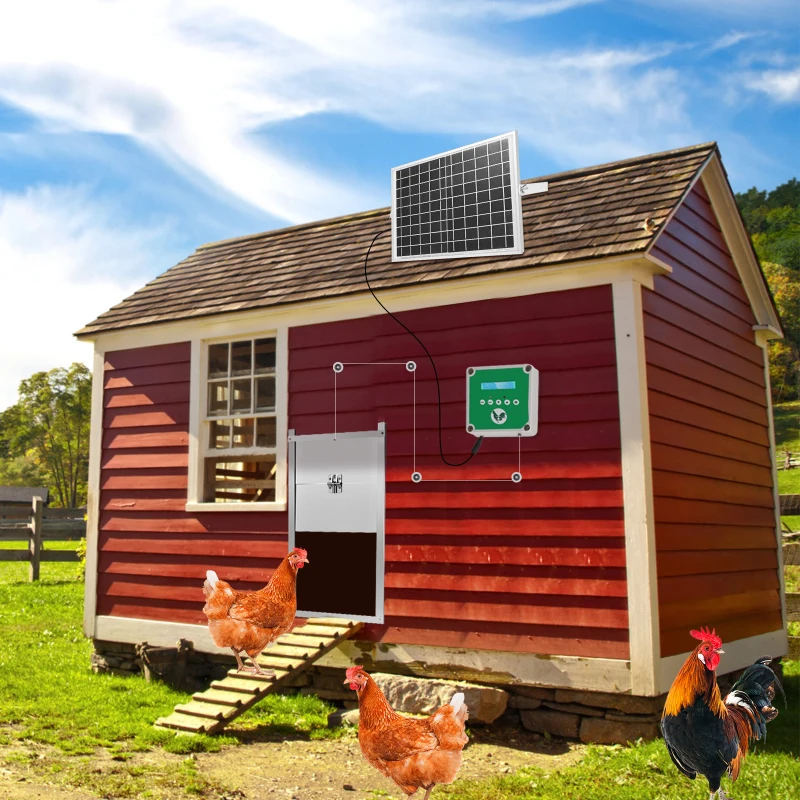 Upgrade Automatic Solar Chicken Coop Door With Timer, Light Sensor