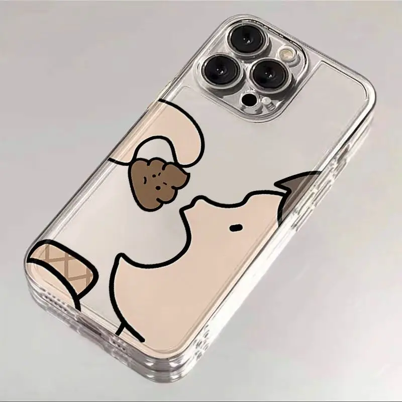 Whimsical Cartoon Excrement Transparent Soft Phone Case