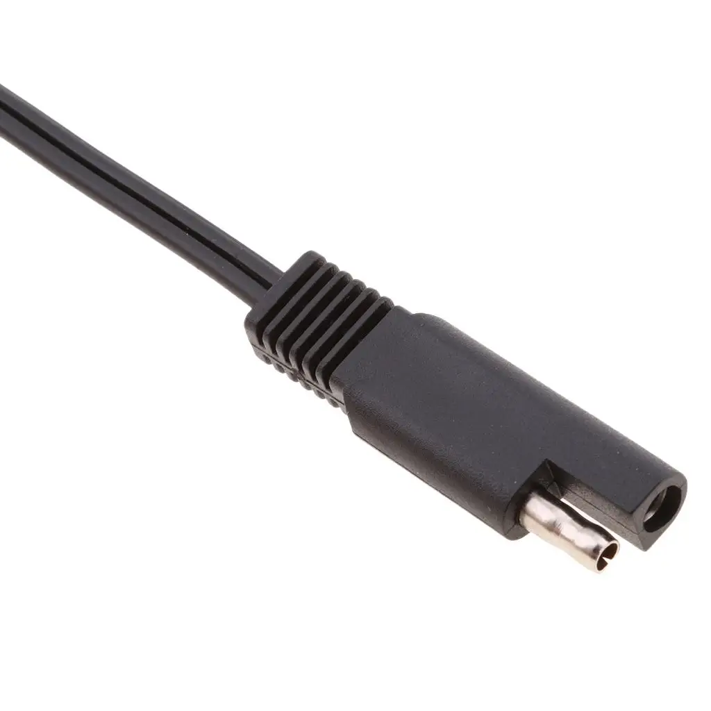 블랙 남성형 SAE 플러그 케이블 10인치 18AWG DC 동축 어댑터 (자동차 및 태양광용)