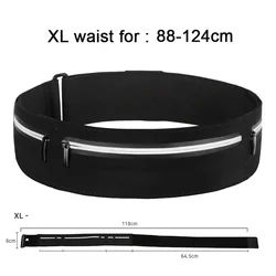 Waterproof Sport Waist Bag for Running and Gym Activities (XL waist 88-124cm)