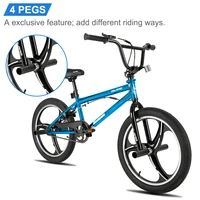 Hiland-Vélo BMX pour enfants, vélo BMX pour enfants, garçons et filles de 5 à 12 ans, rotor résistant à 360, FreKou, 4 chevilles, vitesse unique, 20 po 5