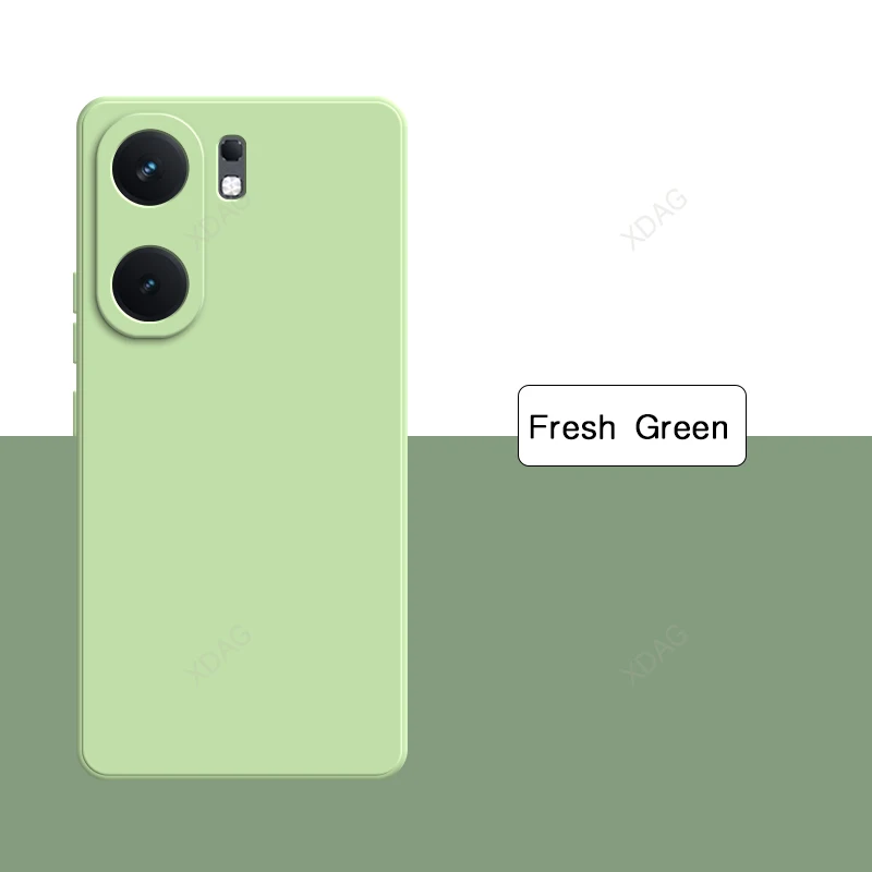 Elegant Solid Color Liquid Silicone Phone Case - Soft Luxury Back Cover Shell