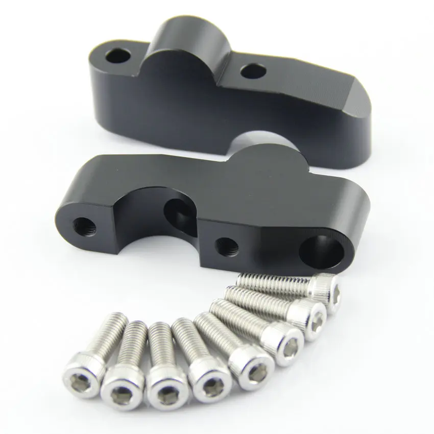 Motorrad-Lenkerhalterung in Schwarz, Erhöhte Klemmhalterung für CFMOTO 650NK 2016, Motorradzubehör, Motorradgriffe – Detail 9